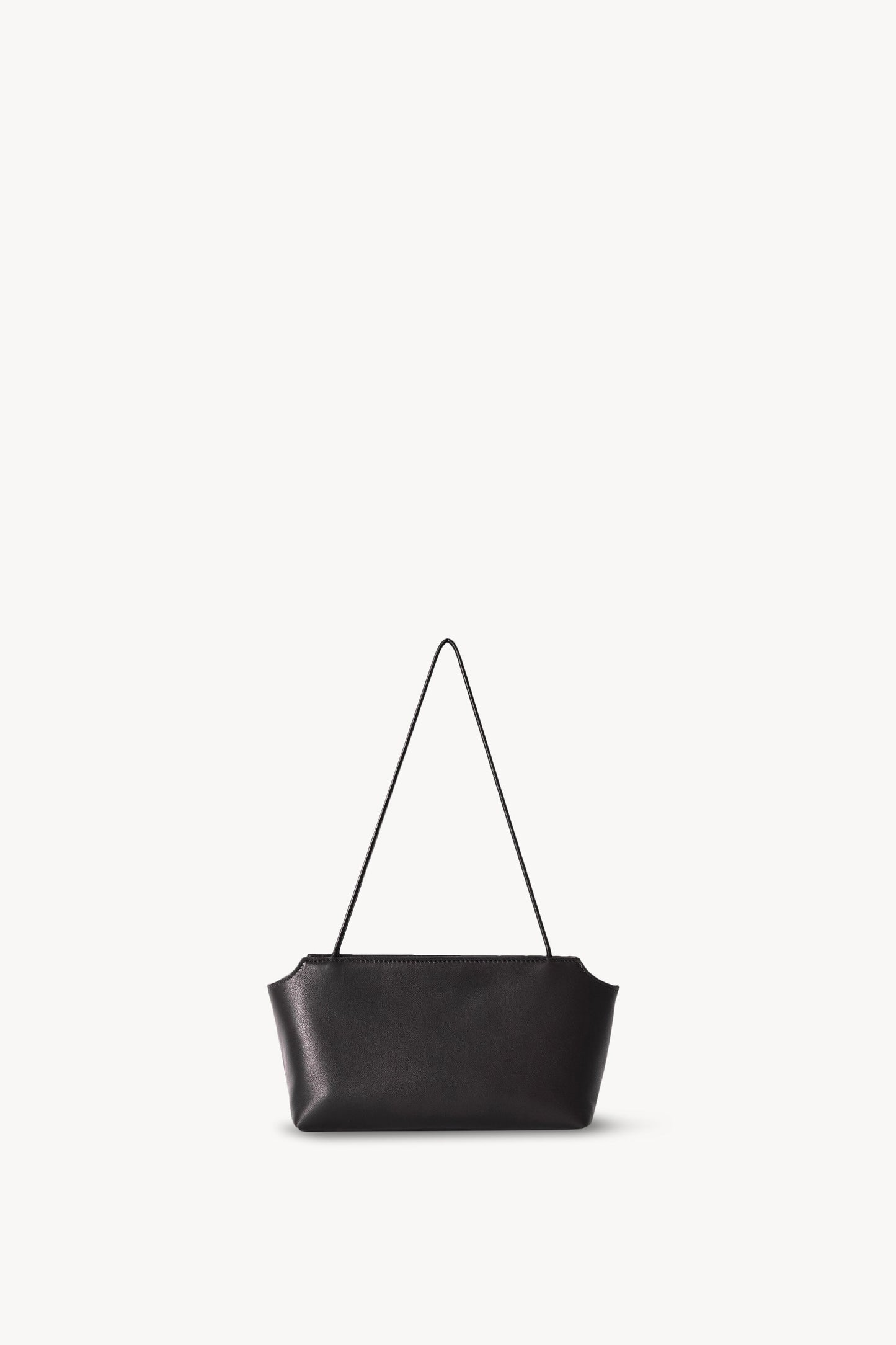 The Row Terrasse Leather To-Go Bag in Black, front — The Quiet Edition