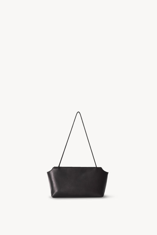 The Row Terrasse Leather To-Go Bag in Black, front — The Quiet Edition
