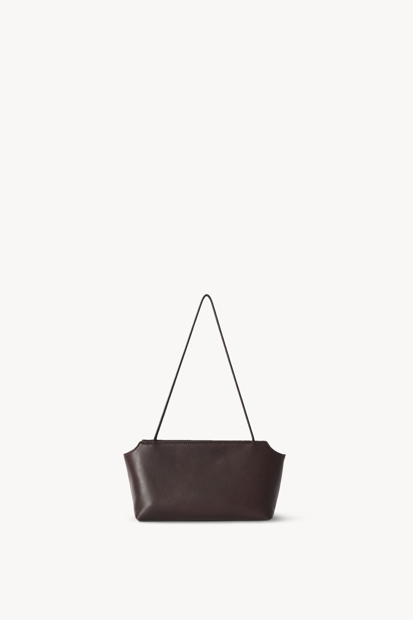 The Row Terrasse Leather To-Go Bag in Brown, front — The Quiet Edition