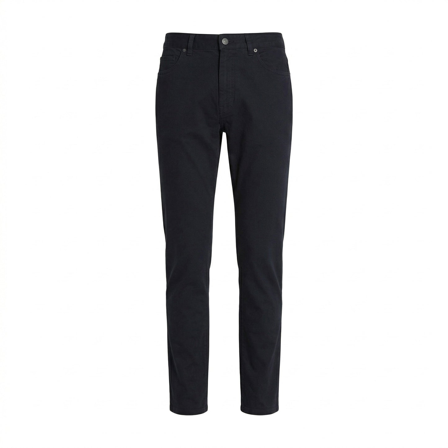 Z Zegna five-pocket cotton trousers in black, front view — The Quiet Edition