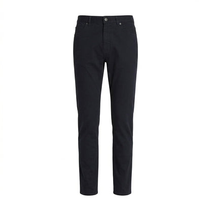 Z Zegna five-pocket cotton trousers in black, front view — The Quiet Edition