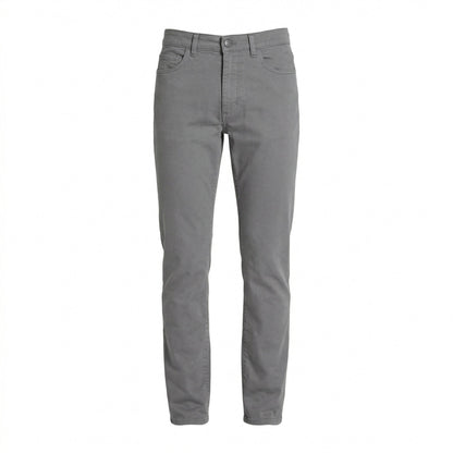 Z Zegna five-pocket cotton trousers in grey, front view — The Quiet Edition