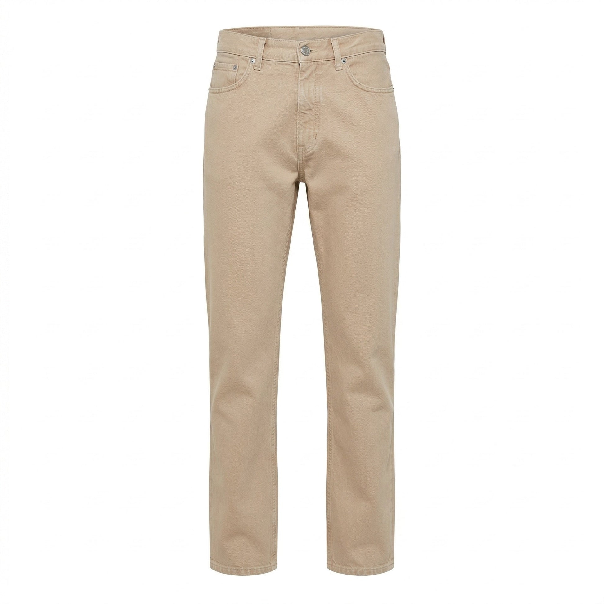 Z Zegna five-pocket cotton trousers in sand, front view — The Quiet Edition