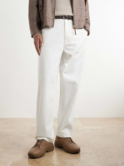 Zegna Triple Stitch Monte Suede Sneakers in camel, worn view | The Quiet Edition