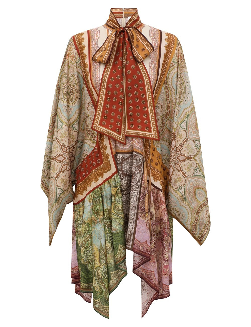 Zimmermann Sundance Tie Neck Mini in Spliced, front — The Quiet Edition